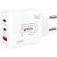 Skross Power Charger 65W PD GaN EU USB-s töltőkészülék 65 W 1x USB-A, 2x USB-C® Power Delivery Fehér Beltér