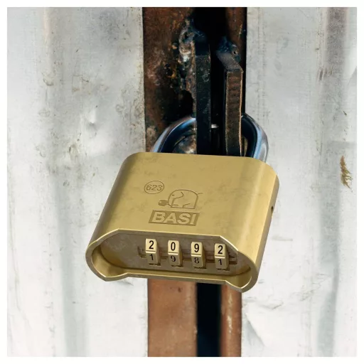 Basi 6230-5000 Függő lakat 52 mm Sárgaréz Számkódos zár