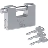   Basi 6210-9000 Függő lakat 94 mm Különböző időben záródó Kulcsos zár