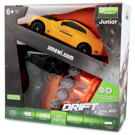 Amewi 21106 Drift Sport Car 1:24 RC kezdő modellautó Elektro Sportkocsi 4WD