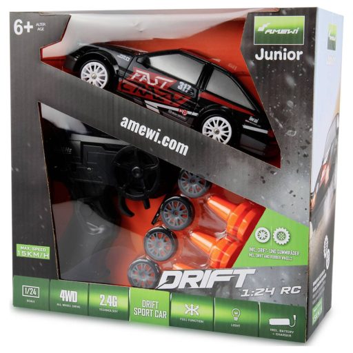 Amewi 21108 Drift Sport Car 1:24 RC kezdő modellautó Elektro Sportkocsi 4WD