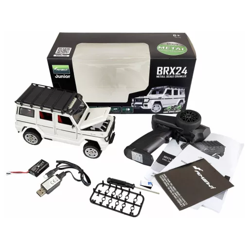 Amewi BRX24 Metall Scale 1:24 Brushed RC modellautó Elektro Crawler 4WD RtR 2,4 GHz