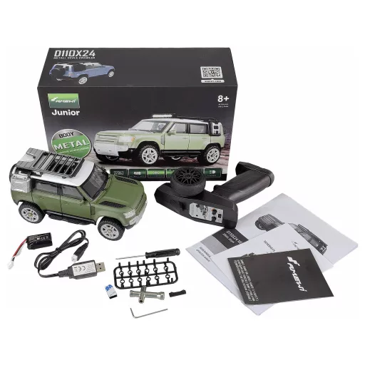 Amewi D110X24 Metall Scale 1:24 Brushed RC modellautó Elektro Crawler 4WD RtR 2,4 GHz