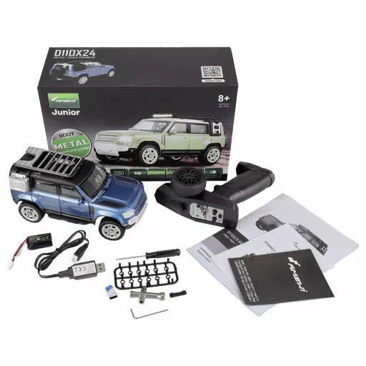Amewi D110X24 Metall Scale 1:24 Brushed RC modellautó Elektro Crawler 4WD RtR 2,4 GHz