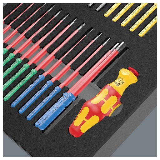 Wera 9751 Csavarhúzó készlet VDE 28 részes PH, PZ, TORX, Hatlap, Egyeneshornyú