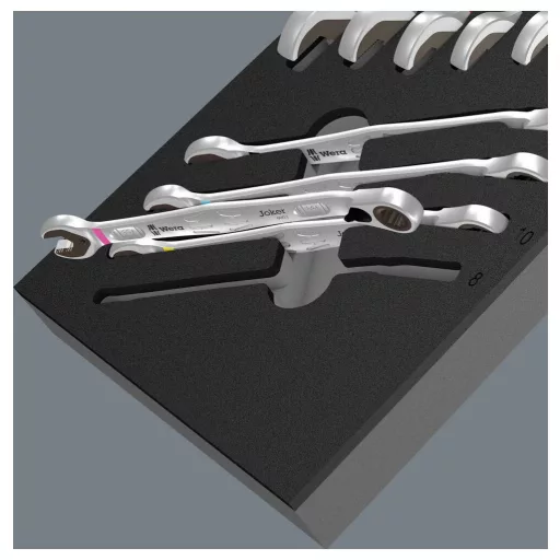 Wera 05150123001 9733 Racsnis gyűrűs csavarkulcs készlet Kulcsszélesség (metrikus) 8 - 19 mm