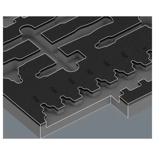 Wera 05137326001 9826 Habanyag betét 1 db (H x Sz x Ma) 392 x 344 x 30 mm