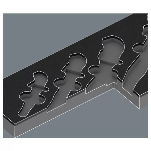 Wera 05137334001 9834 Habanyag betét 1 db (H x Sz x Ma) 392 x 172 x 30 mm