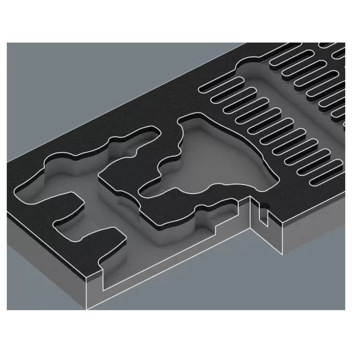 Wera 05137352001 9852 Habanyag betét 1 db (H x Sz x Ma) 392 x 172 x 30 mm