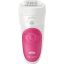 Braun Braun Silk&Soft 5500 BodyShave Rechargeable - Ladyshaver Epilátor Málna, Fehér