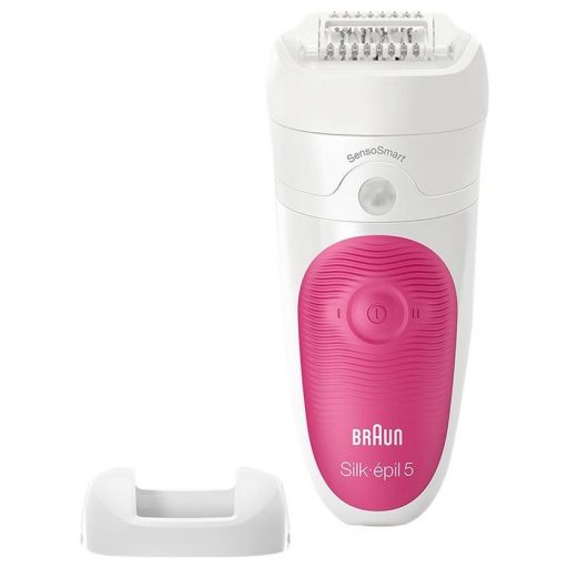 Braun Braun Silk&Soft 5500 BodyShave Rechargeable - Ladyshaver Epilátor Málna, Fehér