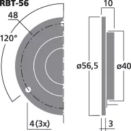 Monacor RBT-56 Szalag magassugárzó 10 W 4 Ω
