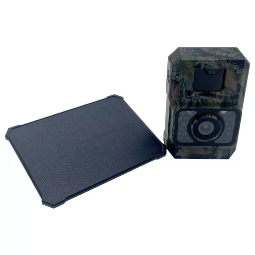 Berger & Schröter Mini 48 MP Vadmegfigyelő kamera 48 Megapixel Napelemes töltővel, lítiumion akkuval Terepszínű barna, Fekete