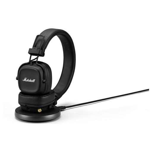 Marshall Major IV Bluetooth Black Over Ear fejhallgató Bluetooth®, Vezetékes Stereo Fekete HiFi