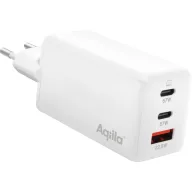   Aqiila W3 USB-s töltőkészülék 65 W 1x USB-A, 2x USB-C® Power Delivery, Quick Charge 3.0, QC 4+ Fehér Beltér