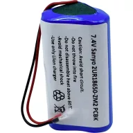   Sanyo 2/UR18650-ZM2 PCBK Speciális akku 18650 Kábel Lítiumion 7.4 V 2420 mAh 1 db