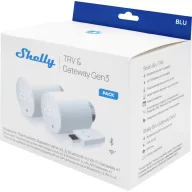   Shelly Shelly BLU TRV Heizkörperthermostat 2-er Pack Gateway, Fűtőtest termosztát Bluetooth Low Energy, Wi-Fi