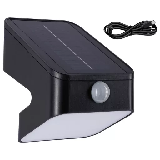 Paulmann 94608 Lesly Napelemes fali fényszóró mozgásérzékelővel 5.5 W Melegfehér Antracit