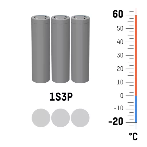 Ansmann 1S3P Akkucsomag Cellaszám: 3 Elem- és akkuméret: 18650 Kábel Lítiumion 3.6 V 10050 mAh
