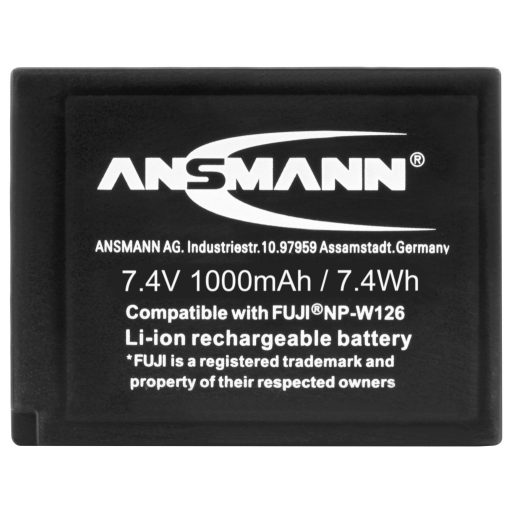 Ansmann neu Kamera akku Megfelelő eredeti akku (kamera) NP-W126 7.4 V 1000 mAh