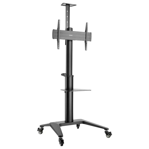 SpeaKa Professional SP-TVC-1400 TV kocsi Állítható magasságú, Készülék tartó 94,0 cm (37) - 190,5 cm (75) Padlóállvány, Fekvő / álló , Forgatható, Dönthető