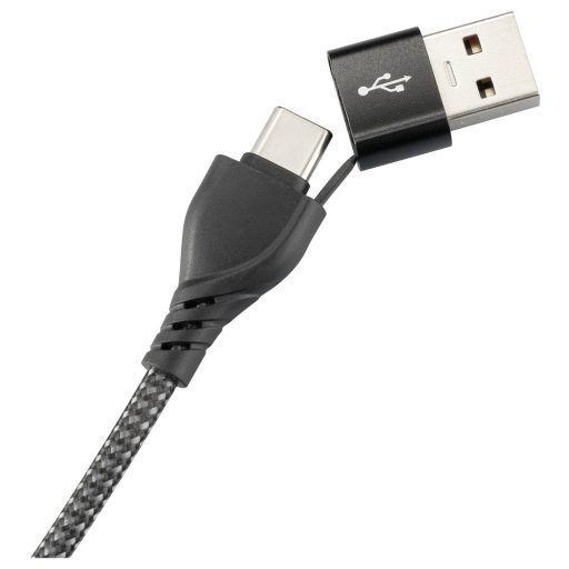 Renkforce USB töltőkábel USB 2.0 USB-A dugó, USB-C® dugó, Apple Lightning dugó, USB-C® dugó, mágneses csatlakozó 1.20 m Fekete Anyag köpeny RF-6691602