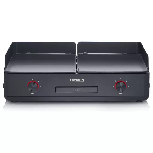 Severin 8569 Grillsütő Elektromos 2 grillezési zóna Fekete