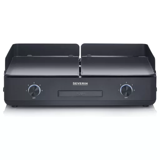 Severin 8569 Grillsütő Elektromos 2 grillezési zóna Fekete