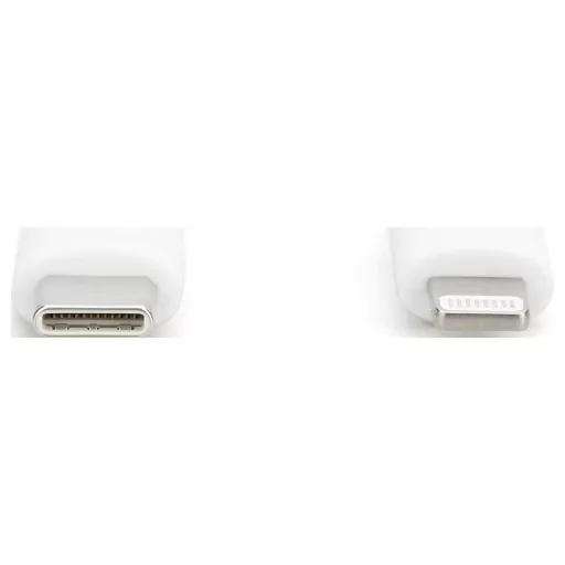 Digitus USB kábel USB 2.0 Apple Lightning dugó, USB-C® dugó 1.00 m Fehér Hajlékony, Nagy rugalmasságú, USB-vel, Szilikon, kiváló öregedési tulajdonságok,
