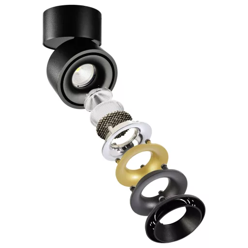 Deko Light 348234 Uni II Mini Mennyezetre építhető lámpa LED 11.3 W Fekete