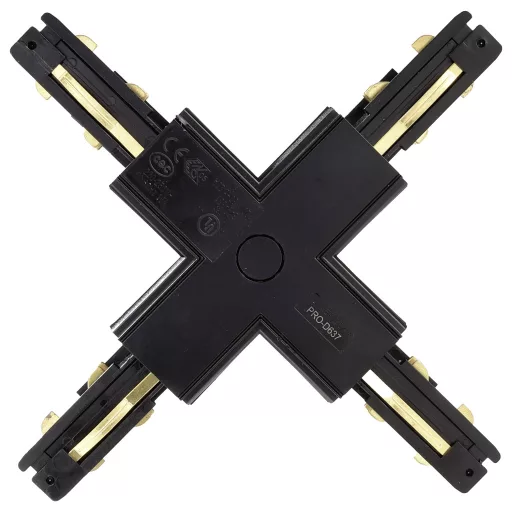 Deko Light 710536 D Line DALI Nagyfeszültségű sínes rendszer elemek X-összekötő Grafit fekete (RAL 9011)