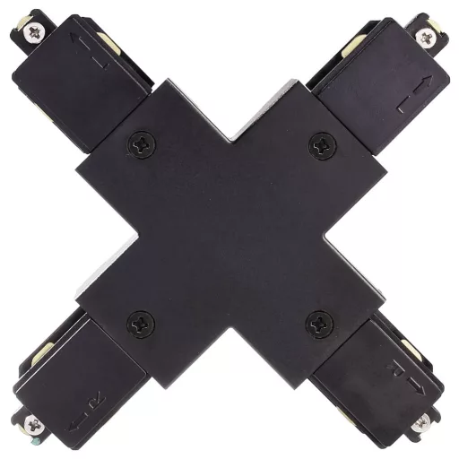 Deko Light 720029 D One Nagyfeszültségű sínes rendszer elemek X-összekötő 1 részes készlet Fekete
