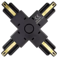   Deko Light 720029 D One Nagyfeszültségű sínes rendszer elemek X-összekötő 1 részes készlet Fekete