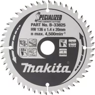  Makita B-33825 B-33825 Körfűrészlap 136 x 20 x 1 mm Fogak száma (collonként): 48 1 db