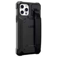   Urban Armor Gear Gear Workflow Töltő tok Apple iPhone 15 Fekete Induktív töltés, Beépített akku, Kézi hordpánttal 114028BW4040