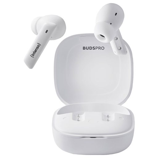 Intenso Buds Pro T502HAE weiß Mobiltelefon In Ear fejhallgató Bluetooth® Fehér Noise Cancelling Víztaszító