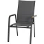 Siena Garden Tesoro N40078 Kerti szék Alumínium, Teakfa Antracit (matt), Szürke, Natúr