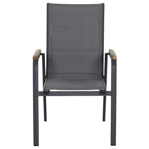 Siena Garden Tesoro N40078 Kerti szék Alumínium, Teakfa Antracit (matt), Szürke, Natúr