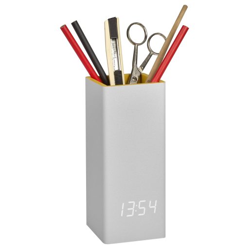 TFA Dostmann 60.2041.15 Kvarc Asztali óra Szürke, Sárga