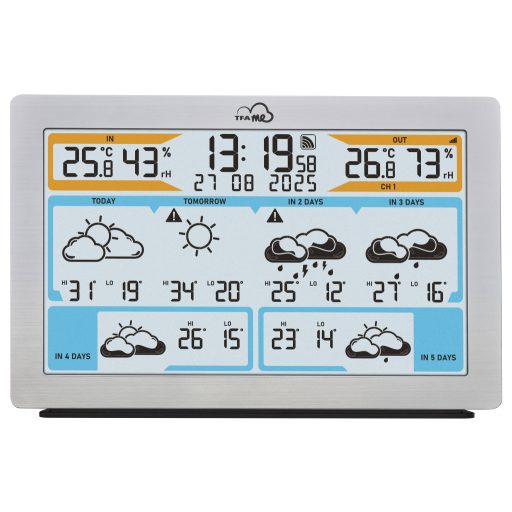 TFA Dostmann TFA.me ID-02 35.8100.54 WLAN időjárásjelző állomás Előrejelzés 6 napos Érzékelők száma (max.) 5