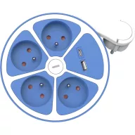   Roline 19.07.2343 Hálózati elosztó Kék Védőérintkezős 1 db