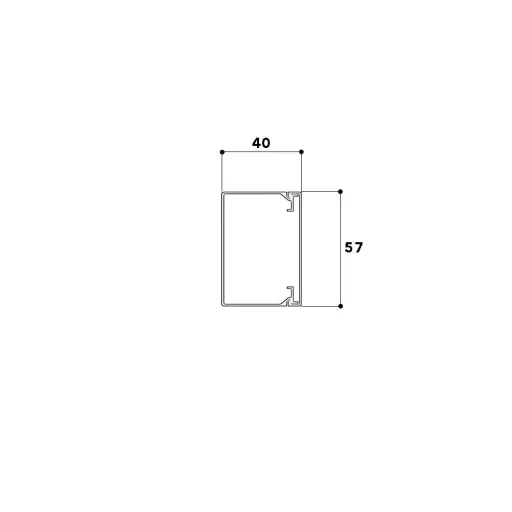 GGK 3638 Kábelcsatorna (H x Sz x Ma) 2000 x 57 x 40 mm 28 m Fekete