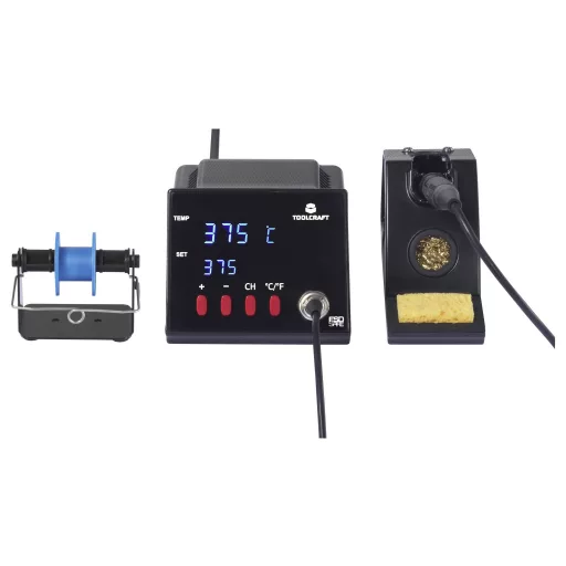 TOOLCRAFT TO-8962 ESD Forrasztóállomás digitális 70 W 480 °C (max) Forrasztóheggyel