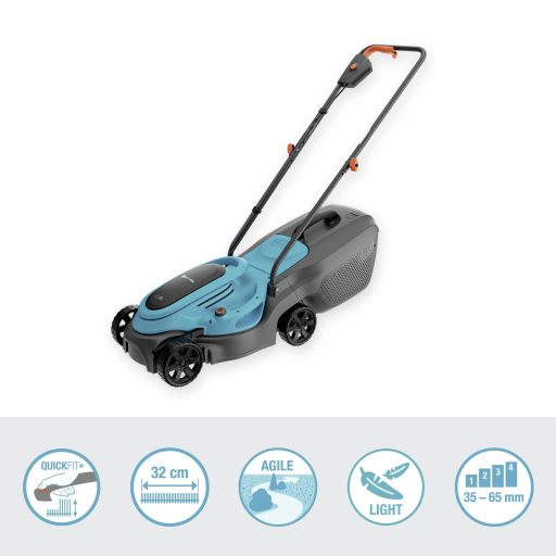 GARDENA EasyMax 32/18V Ready-To-Use Akku Akkus fűnyíró Vágási magasság állítással 18 V Vágási szélesség (max.) 32 cm