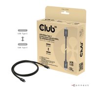   club3D USB C kábel USB4™ USB-C® dugó 1.20 m Fekete CAC-1570