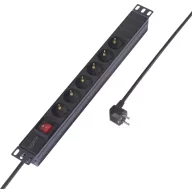   Sygonix SY-6736978 Elosztó, 19 6 részes Fekete Védőérintkezős 1 db