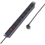   Sygonix SY-6736980 Elosztó, 19 6 részes Fekete Védőérintkezős 1 db