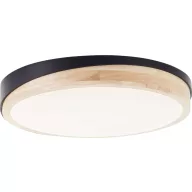   Brilliant G80845/76 Baarlo LED-es mennyezeti lámpa LED Fixen beépített LED-es 24 W Fekete (matt), Fa