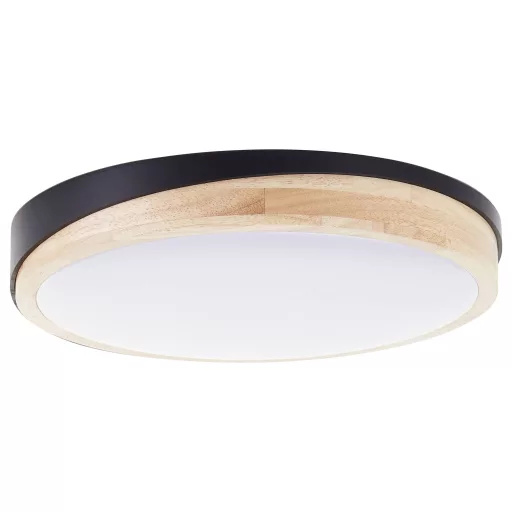 Brilliant G80845/76 Baarlo LED-es mennyezeti lámpa LED Fixen beépített LED-es 24 W Fekete (matt), Fa