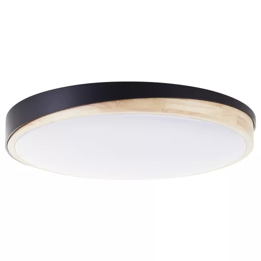Brilliant G80846/76 Baarlo LED-es mennyezeti lámpa LED Fixen beépített LED-es 36 W Fekete (matt), Fa